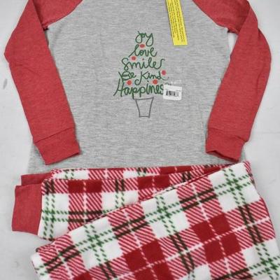 Kids Christmas Pajama Set, Size Medium 6-8 - New