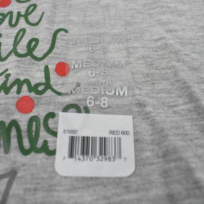 Kids Christmas Pajama Set, Size Medium 6-8 - New