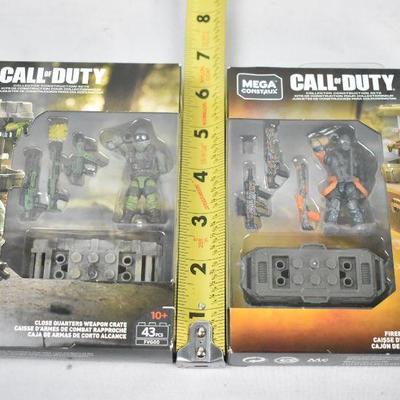 2 Sets of Mega Construx Call of Duty: Care Package & Weapon Crate - New