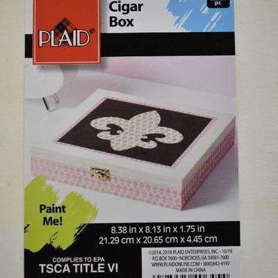 3 pc Cigar Boxes for Crafting/Painting/Decorating, by Plaid Brand - New