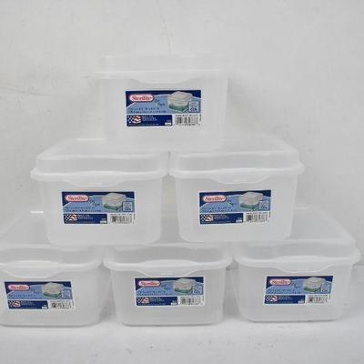 Sterilite Flip Top Storage Bins, Small for CDs, Qty 6 - New