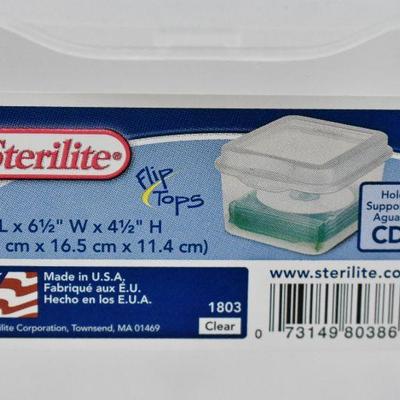 Sterilite Flip Top Storage Bins, Small for CDs, Qty 6 - New