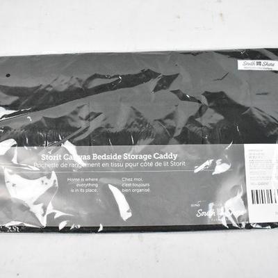 Storit Canvas Bedside Storage Caddy Black - New