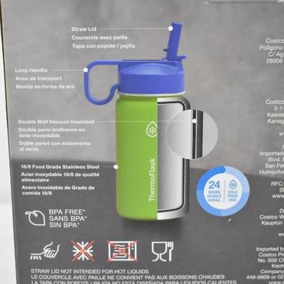 Thermos Flask Kids Set of 2, 14 oz Each. Pink/Blue - New