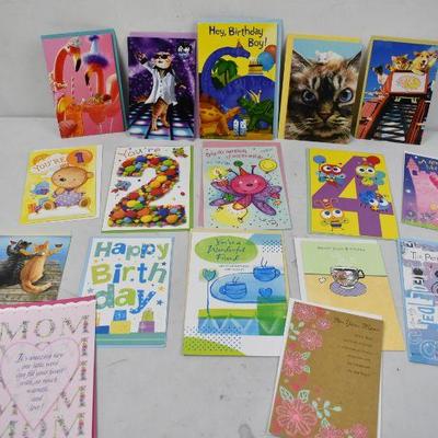 17 Different Greeting Cards with Envelopes - New