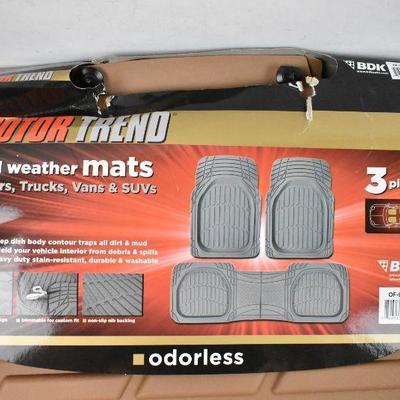 Car/SUV Floor Mats Brown: FlexTough Contour Liners, Heavy Duty Deep Rubber - New