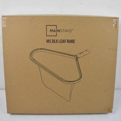 Mainstays Deluxe Leaf Rake Skimmer Net with Clip Handle - New