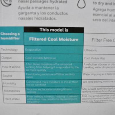 Honeywell Humidifier with 2 Ways to Fill - New, Open Box
