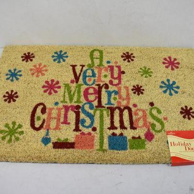 A Very Merry Christmas Holiday Doormat, 18" x 30" - New