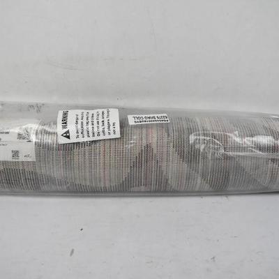 Ottomanson Zebra Design High Pile Soft Shag Rug, Black & Ivory, 3'3