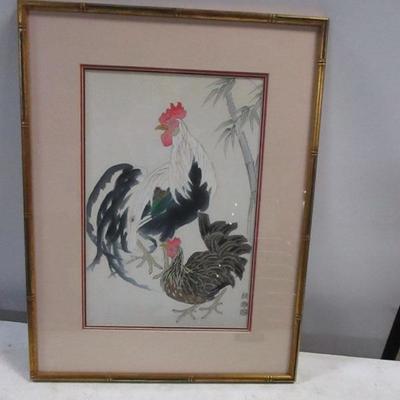 Lot 215 - Asian Rooster Picture