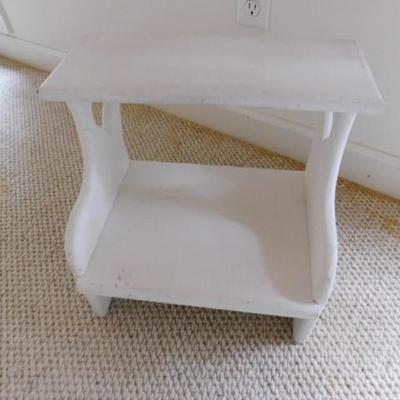 Solid Wood White Bedside Steps