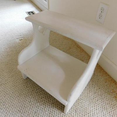 Solid Wood White Bedside Steps