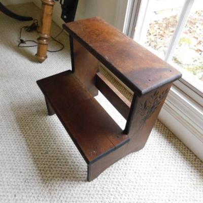 Solid Wood Brown Bedside Steps