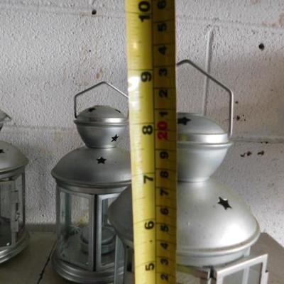 Set of Four Tealight Lanterns 8"