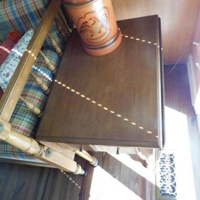 Solid Wood Maple Drop Leaf Side Table 19" (36" Leaves Up) x 27"x25"
