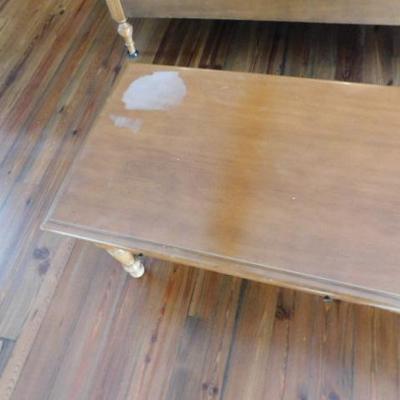 Solid wood Maple Coffee Table with Drawer Storage 56"x21"x16"