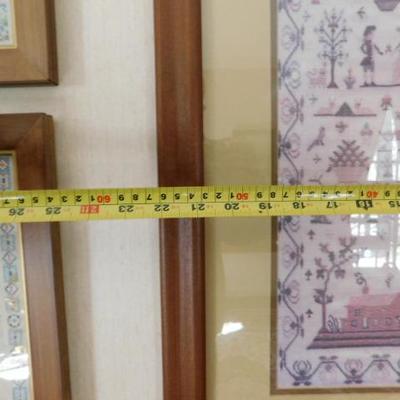 Large Framed Needle Work Art 'On Dilegence'