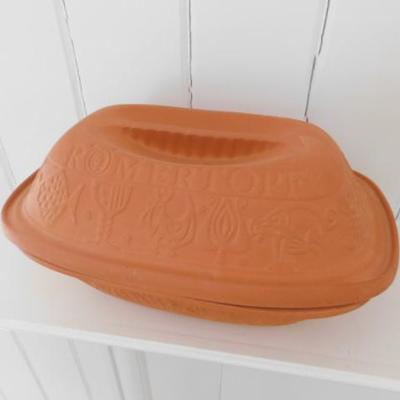 Vintage West German Bay-Keramik Clay Baking Dish 12