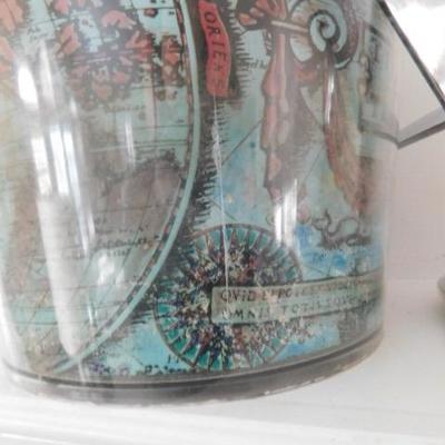 Vintage Acrylic World Globe Ice Bucket 9