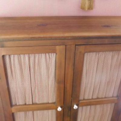 Solid Wood Pie Safe with Wire Front Doors 38