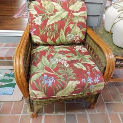 Quality Authentic Rattan Wicker Patio Chair  with Cushions 