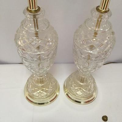 Lot 98 - Three Glass Lamps