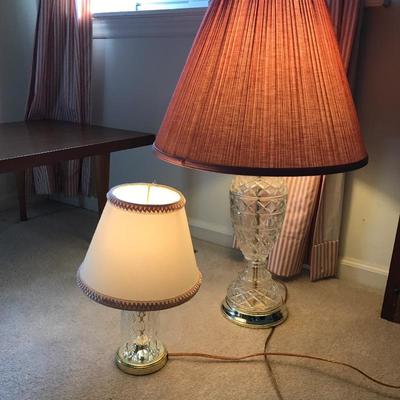 Lot 98 - Three Glass Lamps