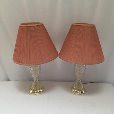 Lot 98 - Three Glass Lamps