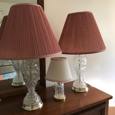Lot 98 - Three Glass Lamps