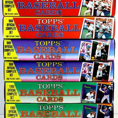 1988-1990 TOPPS BASEBALL CARDS LOT - 6 BOXES - OVER 4000 CARDS