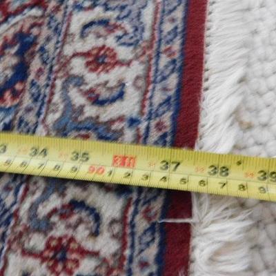 Wool Rug with Fringe 38"x23"