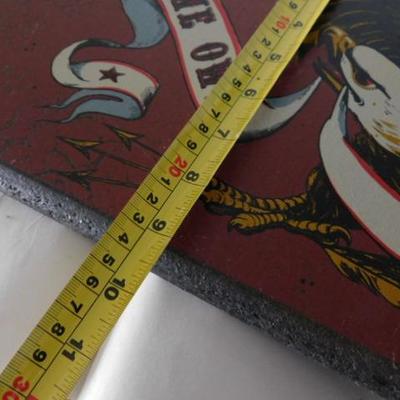 Painted Wood 'We Owe Allegiance To No Crown' Sign 24"x9"