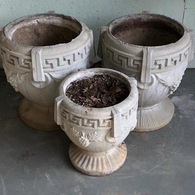 Lot 120- 3 Concrete Planters
