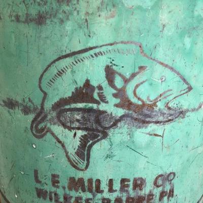 Lot 121- Fishing Pole, Bucket and Net