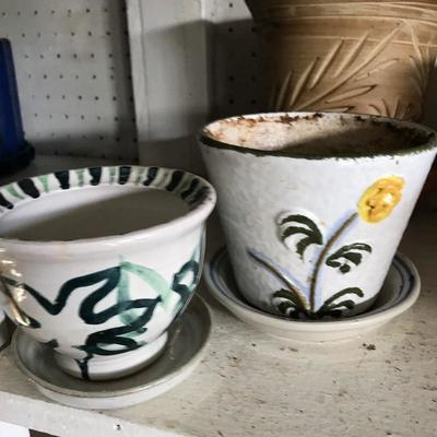 Lot 122- Flower Pots and Plants