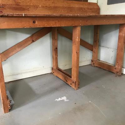 Lot 129 - Workshop Bench, Pegboards and Light