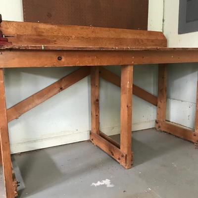Lot 129 - Workshop Bench, Pegboards and Light