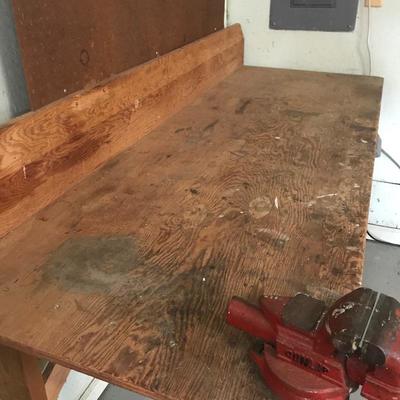 Lot 129 - Workshop Bench, Pegboards and Light