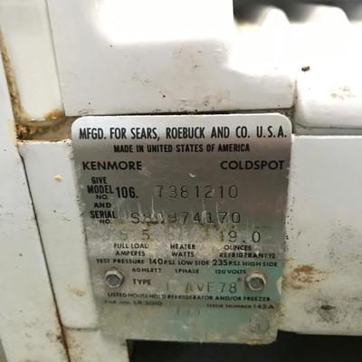 Lot 130 - Kenmore Frostless Freezer