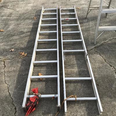 Lot 131 - 17â€™ Extension Ladder and 6â€™ Stepladder 