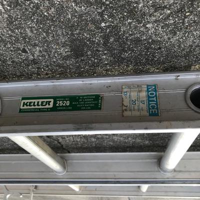 Lot 131 - 17â€™ Extension Ladder and 6â€™ Stepladder 