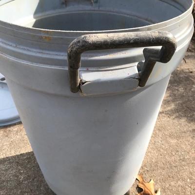 Lot 133 - Two Rolling Rubbermaid Bruisers and Sears Refuse Can