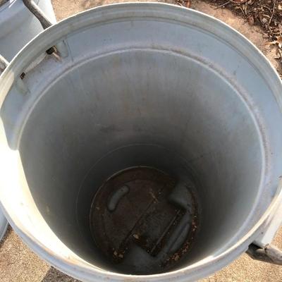 Lot 133 - Two Rolling Rubbermaid Bruisers and Sears Refuse Can