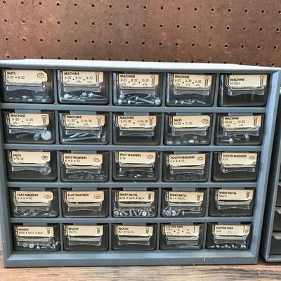 Lot 135 - Three Small Part Hardware Organizers 