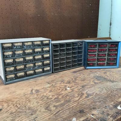 Lot 135 - Three Small Part Hardware Organizers 