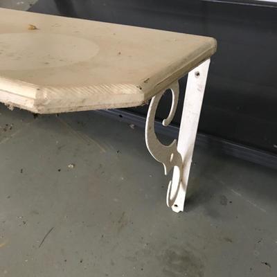 Lot 140 - Metal Shelf with Vintage Fiberglass Chairs