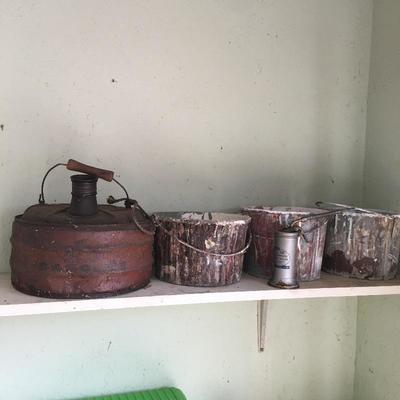 Lot 142 - Vintage Phil-Rite Gas Can & More