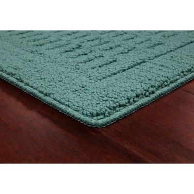 3 Piece Teal Rugs by Mainstays Dylan Solid Pattern Accent Rug Set - New
