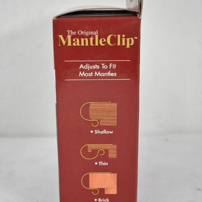 The Original Mantle Clip, Set of 4, SIlver Toned Metal - New